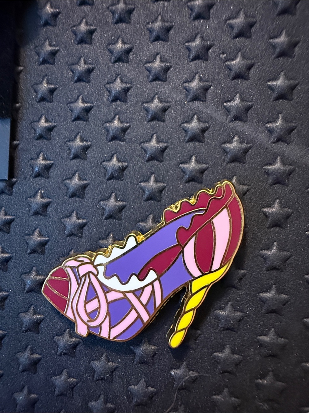 Tangled Rapunzel’s Decorative High Heel Enamel Pin - Pink & Purple